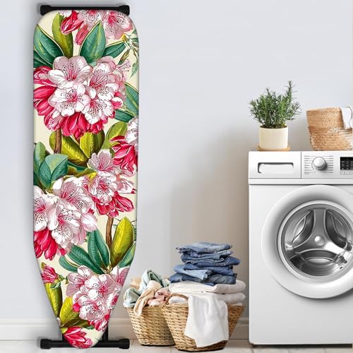 Nuxovilar Red White Floral Ironing Board Cover 15x54 Polyester - color: Cc01168, size: 18×49 inch