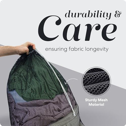Handy Laundry Mesh XL Laundry Bag 24"x36" 2-Pack, Heavy Duty, Black - color: Black