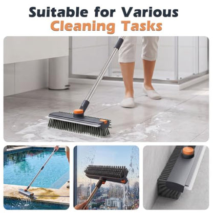 Masthome 3 in 1 Floor Scrub Brush with Long Handle 53.7" - color: Gray