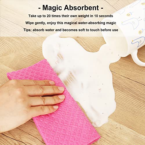 Swedish Dish Cloths 10 Pack for Kitchen Washing Dishes - color: Multicolor