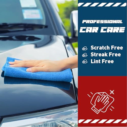 TEAWOO Blue Microfiber Towels Bulk-400 Pack, Cleaning Cloths Bulk - color: Blue, size: 400 Pack