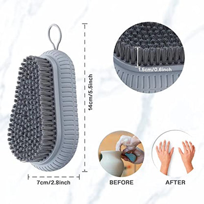 VWMYQ Heavy Duty Fingernail Scrub Brush, Durable Stiff Bristles Hand and Nail Cleaning Brush for Men & Mechanics (Hand Wash Brush - Grey) - color: Gray