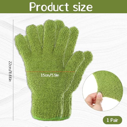 Microfiber Dusting Gloves for Plants Plant Dusting Gloves Gentle Leaf Shine & Cleaner for Houseplants Reusable Washable Cleaning Glove Mittens Indoor Mitt for Plants House Cleaning Car Blinds Lamps