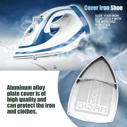 FQTANJU Iron Protector Cover for SilverStar Brand ES-85-AF - Aluminum Steam Iron Shoe Cover with Vented Design (2 Pack) - Prevents Burns & Protects Fabrics