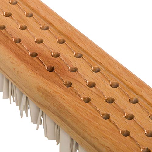Redecker Natural Lint Brush with Oiled Beechwood, 7-1/4 inches, Easy to Clean Rubber Bristles Effectively Attract and Trap Hair, Made in Germany - size: 7-1/4-Inches
