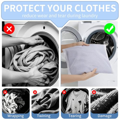 10 Pcs Mesh Laundry Bags,16 x 20 Inches