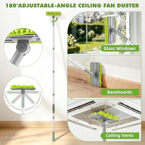 Ceiling Fan Cleaner Duster with 6 Ft/77'' Extendable Handle