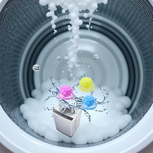 1Pc Random ColorPet Hair Remover for Laundry, Reusable Hair Catcher Laundry Float Lint Trap Mesh Bag Washing Machine Hair Filter Washer, Pet Hair Remover Laundry Portable Hair Remover Washing Balls
