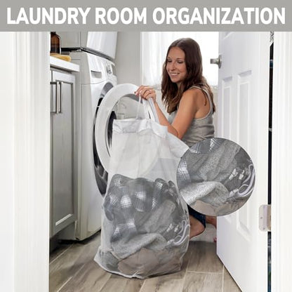 Goodpick Laundry Basket with Wheels, 75L Laundry Hamper with Wheels, Large Laundry Basket with Removable Wash Bag, Clothes Hamper for Laundry, Blue&White - color: Blue & White 1-Pack