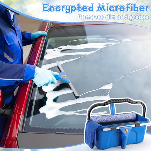Window Cleaning Washing Kit with 3 Gallon Bucket,Classic