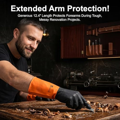 Gastody™ - Chemical Resistant Gloves, Reusable,Heavy Duty Safety Work Gloves,Resist Acid,Oil,Alkali - S-M-L-XL-XXL Size - size: Small, style: Chemical Gloves Set of 2 Pairs