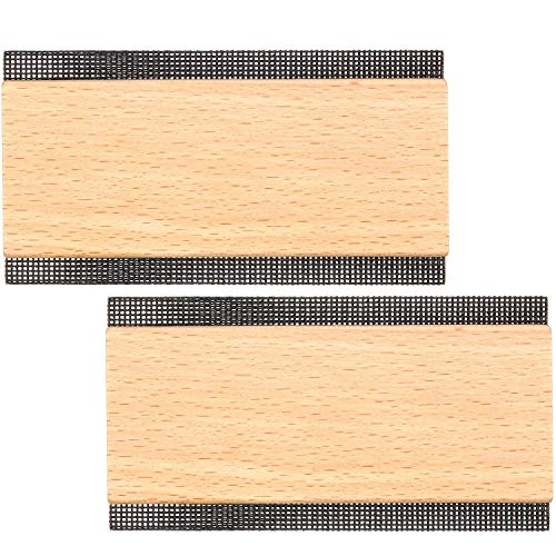 Boao 2 Pcs Wooden Sweater Comb Remove Pilling Double Edge Fabric Shaver