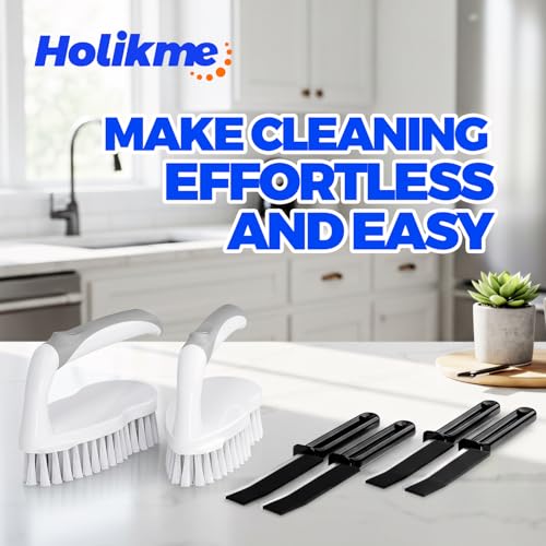 Scrub Brush - 6 Pack, Scrub Brushes for Cleaning, Heavy-Duty Scrub Brush, Stiff Bristles Cleaning Brush, for Kitchen, Bathtub, Floor and Wall Surfaces, Green - color: Green