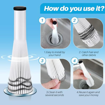 Feekoon 2 Pack Lint Trap for Washer and Utility Sink Drains, Hair Catcher