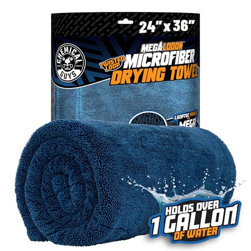 Chemical Guys, Megalodon Twisted Loop Microfiber Drying Towel, 24 x 36 in - style: 24" x 36"