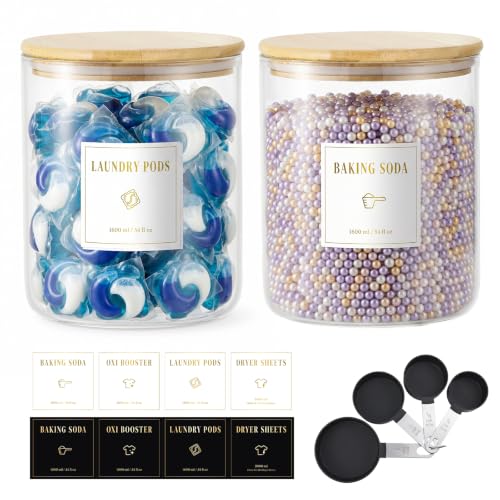 Luxspire Laundry Pods & Powder Container, Laundry Room Organization, 2 Pack - style: 2 Pack