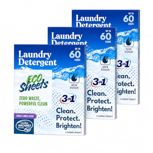 Wool Dryer Balls XL 6-Pack – Organic Wool Dryer Balls for Laundry Reusable, Natural Fabric Softener, Reduces Drying Time, Static, Wrinkles & Clumping (Laundry Eco Sheets (Fresh Linen Scent) - 3 Packs) - color: Laundry Eco Sheets (Fresh Linen Scent) - 3 Pa