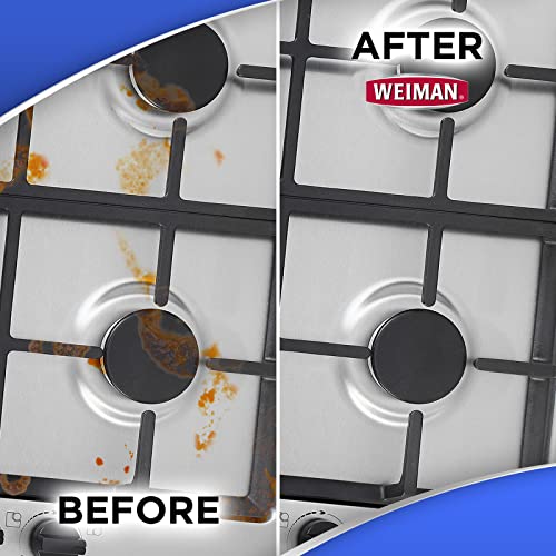 Weiman Heavy Duty Gas Range & Stove Top Cleaner and Degreaser - 4 Pack, 24 Ounces with MicroFiber Cleaning Towel - size: (Pack of 4)