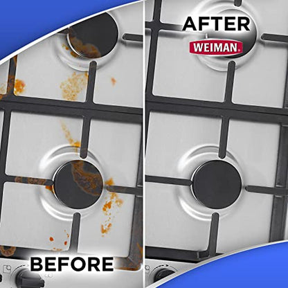 Weiman Heavy Duty Gas Range & Stove Top Cleaner and Degreaser - 4 Pack, 24 Ounces with MicroFiber Cleaning Towel - size: (Pack of 4)