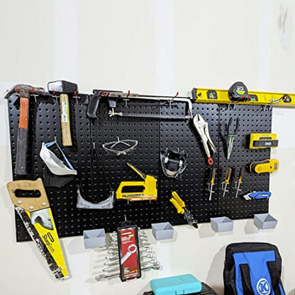 Wallmaster Garage Pegboard Storage Organizer - 48pcs Pegboard Hooks Set