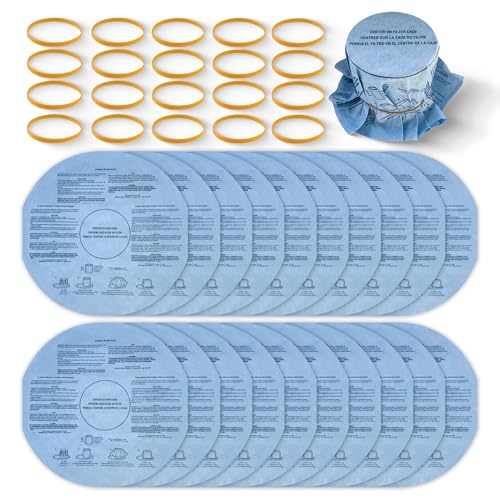 Shop Vac Filters VF2002 – 20-Pack Reusable Wet Dry Vac Disc Filters with 20pcs Retaining Bands for 5 Gallon and Larger Shop Vac Wet/Dry Vacuum Cleaners - size: 20 pcs Disc Filters 20 pcs Retaining Bands