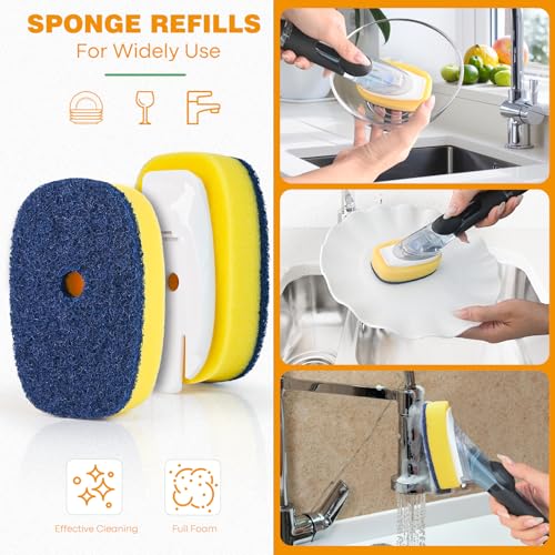 Sponge Brush Refills for OXO Soap Dispensing Dish Brush - color: 8-pack