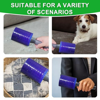 Lint Roller for Pet Hair 500 Sheets Extra Sticky Pet Hair Remover for Clothes Furniture Carpet Cleaner Cars Dogs Travel-Friendly Grip Handle Blue - size: 2 Rollers 500 Sheets Blue
