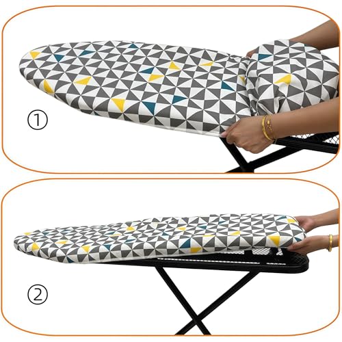 Ironing Board Cover and Pad,15x48In Sewn-in Thick Feltpads - color: 15x48in-yellow Green