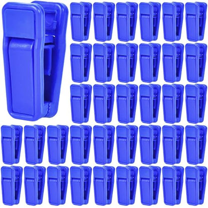 KISEER 40 Pcs Plastic Baby Hanger Clips Slim-line Finger Clips Set for Clothes Hanger Velvet Hanger (Blue) - color: Blue, size: 40 Pcs