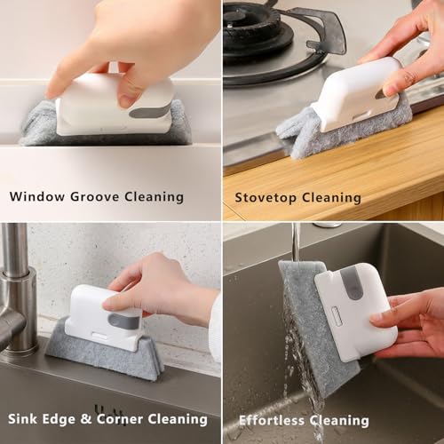 CRAFNEW 15Pcs Window Track Cleaning Brush, Small Crevice Cleaning Tools