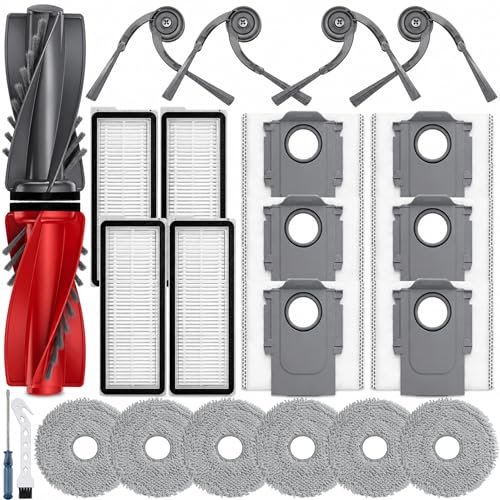Qrevo S5V Replacement Parts for Roborock Qrevo Curv(S5X)/Qrevo Edge(S5A) - size: 24Pcs Qrevo S5V / Curv (S5X) / Edge (S5A) Parts