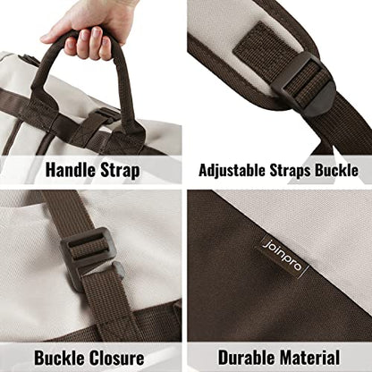 Laundry Bag Backpack 125L Extra Large, Heavy Duty 900D Coated Oxford Fabric, 3 Pockets Durable Travel Laundry Bags with Soft Padded Shoulder Straps for College Dorm, Apartment, Laundromat (Khaki) - color: Khaki