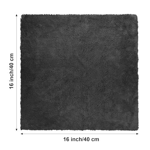 Shimeyao 30 Pcs 16 x 16 Inch Edgeless Microfiber Plush Towels for Cars Detailing Drying Wash Polishing Absorbent Cleaning Cloths, 500 GSM (Black) - color: Black, size: 16 x 16 Inch
