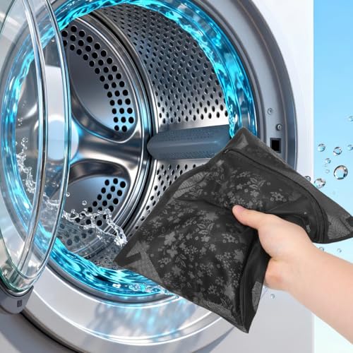 PRETYZOOM Mesh Laundry Bags Set, 4 Pcs Sturdy Wash Bags for Delicates and Intimates | Reusable Mesh Pockets for Underwear, Socks and Small Clothing Items | Machine Wash & Travel Storage Pouch