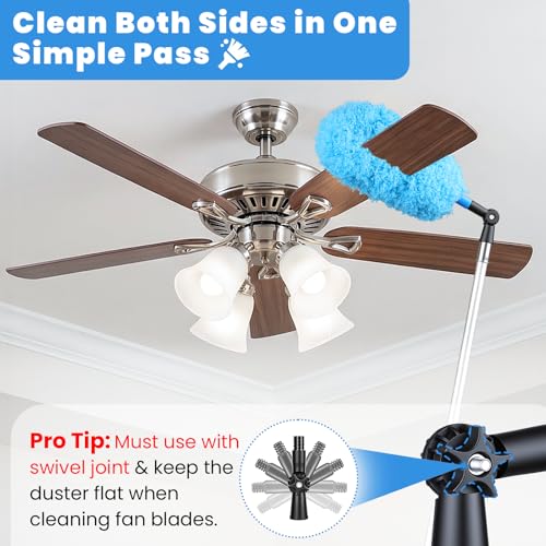 25ft High Reach Extendable Duster Kit with 4.5-18ft Extension Pole - size: 18FT POLE (Reach 25FT High)