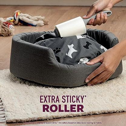 Scotch-Brite Lint Roller, Pet Hair Pickup, Extra Sticky, Large | for Fur and Fluff | for Couches and Clothes | Easy-Tear Adhesive | 60 Sheets, Pack of 2 - size: 2 Rollers