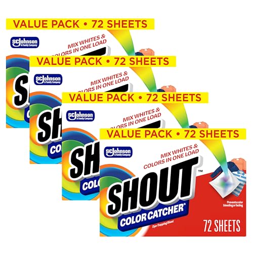 Shout Color Catcher Dye-Trapping Laundry Sheets, 72 Count, (4-Pack) - size: 72 Count (Pack of 4)