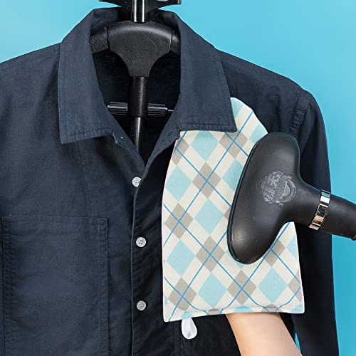 Garment Steamer Ironing Gloves Anti Steam Glove Heat Resistant Garment Steamer Mitt, Garment Steam Accessories for Clothes，Blue & White - color: Blue & White
