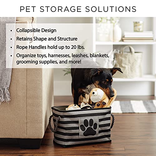 Bone Dry Pet Storage Collection Collapsible Bin, Black, Small Rectangle - color: Black, size: Small Rectangle