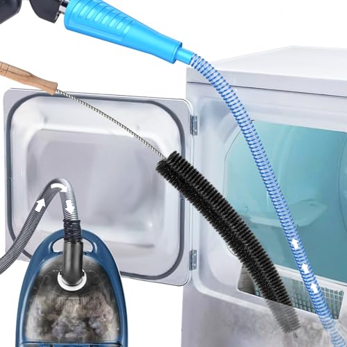 Sealegend 2Pcs Dryer Vent Cleaner Kit - Vacuum Hose Attachment & Brush Blue - color: Blue