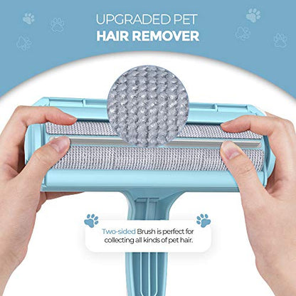 DELOMO Pet Hair Remover Roller, Reusable Lint Roller for Dog and Cat Hair - color: B: Blue（exclusive Color）