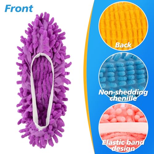 MAQIHAN 10 Mop Slippers for Floor Cleaning - 5 Pairs Microfiber Mop Socks