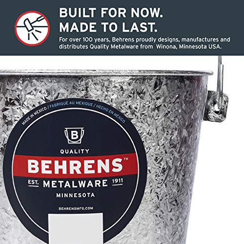 Behrens Hot-Dipped Galvanized Steel Utility Pail, 22-Quart - size: 22 quarts, style: Hot Dipped