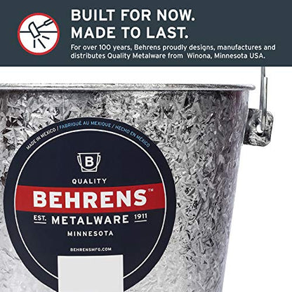 Behrens Hot-Dipped Galvanized Steel Utility Pail, 22-Quart - size: 22 quarts, style: Hot Dipped