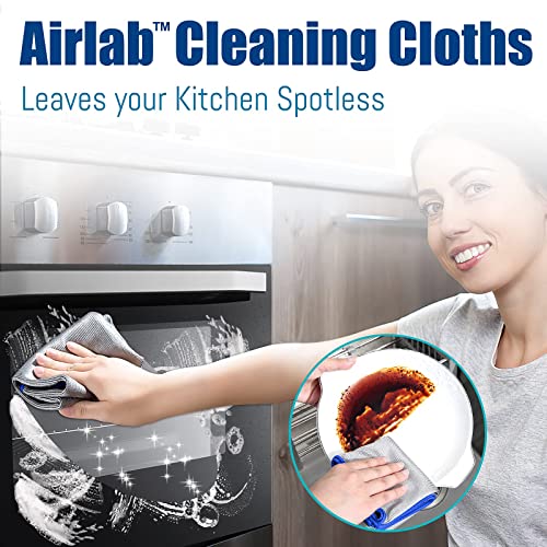 Glass Polishing Streak Free Miracle Cleaning Cloth, Sliver-Orange Blue - color: Sliver-orange Blue
