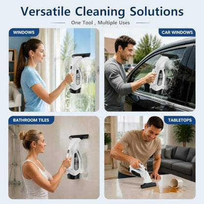 Window Vacuum Squeegee Cordless,Electric Window Cleaner Tool for Glass