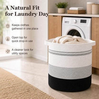 OIAHOMY 80L Laundry Basket Laundry Hamper Nursery Hamper Gradient Dark - color: Gradient Dark, size: 18*18*20in
