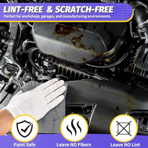 Microfiber Cleaning Cloth, 200 Pack Grey Cleaning Rags Microfiber Towel Bulk Absorbent Lint-Free Wash Cloths, All-Purpose Towels for Cars, Shop, Automotive, Garage, Home & Kitchen - color: Grey, style: 200 Pack