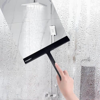 Silicone Rubber Blade Shower Squeegee 9" in Width Window & Car Squeegee for Shower, Glass, Window (Black, 9 Inches) - color: Black, size: 9 Inch