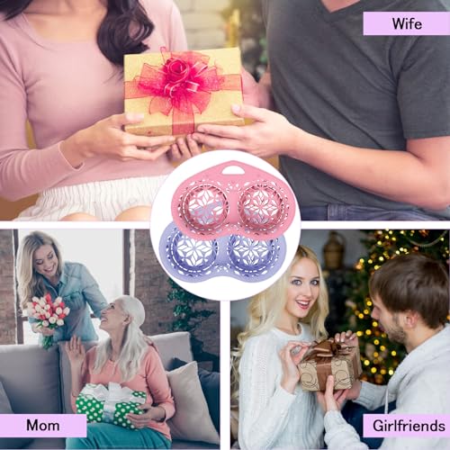 2 Pcs Lingerie Wash Bags, Silicone Delicates Bags for Washing Machine Bra Bag for Laundry Laundry Wash Bag for A-Cup to D-cup, Maternity, Sports, Sexy Bras (Pink+Purple)
